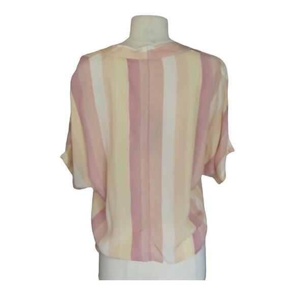 Rails NWT Women's Pacific Stripe Thea Tie Front Short Sleeve Top Size XS - Picture 4 of 12